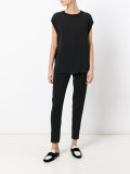 rib trim T-shirt 
