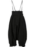 suspenders cropped trousers