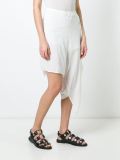 buttoned wrap skirt