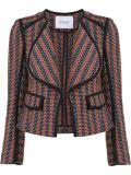 striped fitted jacket