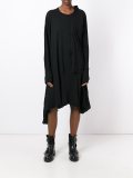 path pockets buttoned dress