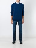 ribbed round neck jumper