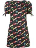 smoking lips print mini dress