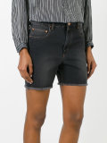 pocket-logo denim shorts