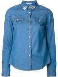 stoned collar denim shirt 