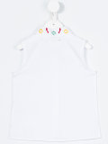 embroidered collar sleeveless shirt