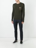 knitted chest pocket pullover