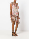 floral print asymmetric dress