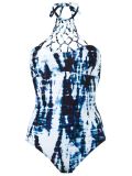 print halter swimsuit