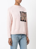 embroidered patch sweater