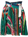 striped pleated skirt