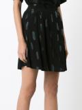 tonal print A-line skirt