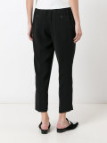 cropped stretch-waist trousers