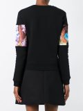 floral panel sweater