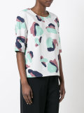 abstract print blouse