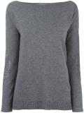 boat neck fine knit jumper