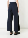 sailor button side pleated trousers