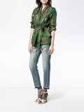 palm leaf print kimono jacket