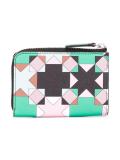 geometric print zipped wallet
