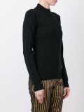 ribbed mock neck jumper