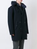 waist drawstring hooded coat
