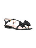bow applique sandals  