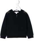 check detail hoodie