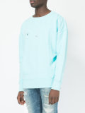 perforated detail sweatshirt