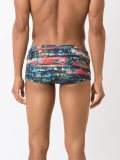 abstract print swim trunks