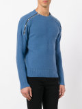 crew neck zipped jumper 