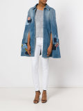 denim patchwork cape 
