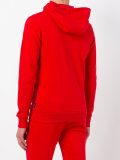 logo print zipped hoodie