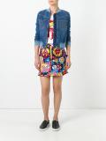 multi print straight skirt