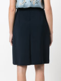wide pleat knee-length skirt