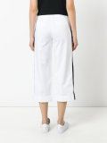 side stripes cropped trousers