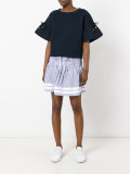 striped belted skirt