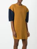 colour block ribbed dress