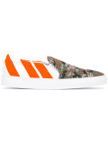 patterned slip-on sneakers