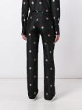 floral jacquard trousers