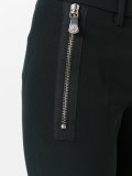 zip detail straight trousers