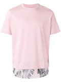 contrast printed hem T-shiirt