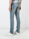 'Long John'仿旧紧身牛仔裤
