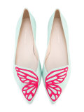 butterfly wing detail ballerinas