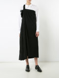 pleated detail shift dress