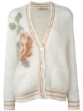floral intarsia cardigan