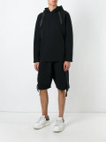 buckled straps hoody