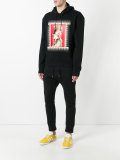 warrior print hoodie 