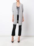 distressed long cardigan
