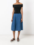 A-line denim skirt