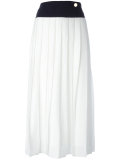 pleated midi skirt